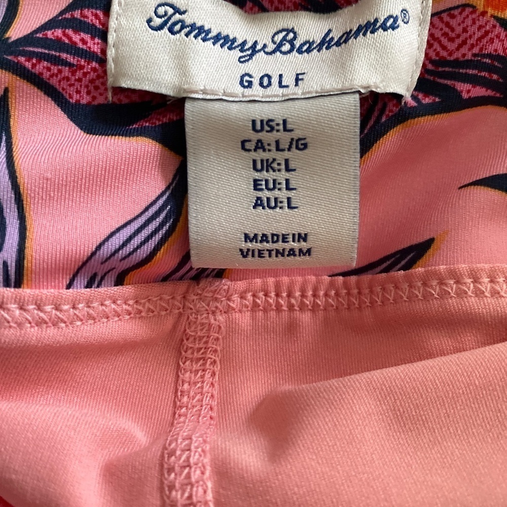 Tommy Bahama Golf Skort - L pink , blue orange , polyester spandex - Picture 2 of 4